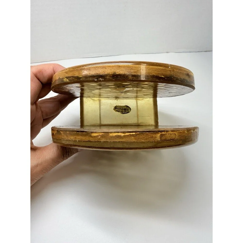 Vintage 1960s Gamut Designs LUCITE Acrylic Pressed Flower MCM Napkin Holder USA